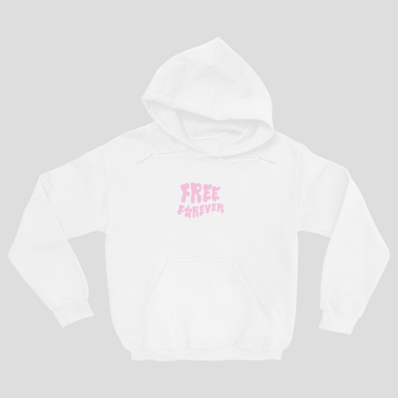 Free Forever Hood (Drawstring White)